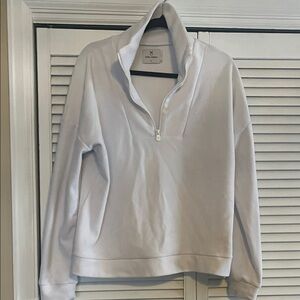 White Quarter-Zip Pullover